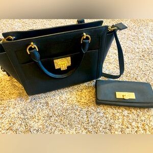 Michael Kors black purse with matching wallet only used a couple of times